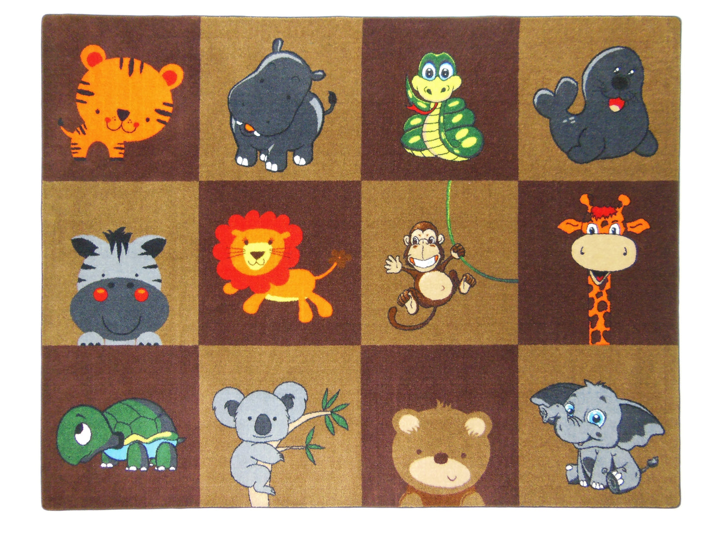 My Zoo Baby - Earth Tone Daycare/Preschool Area Rug