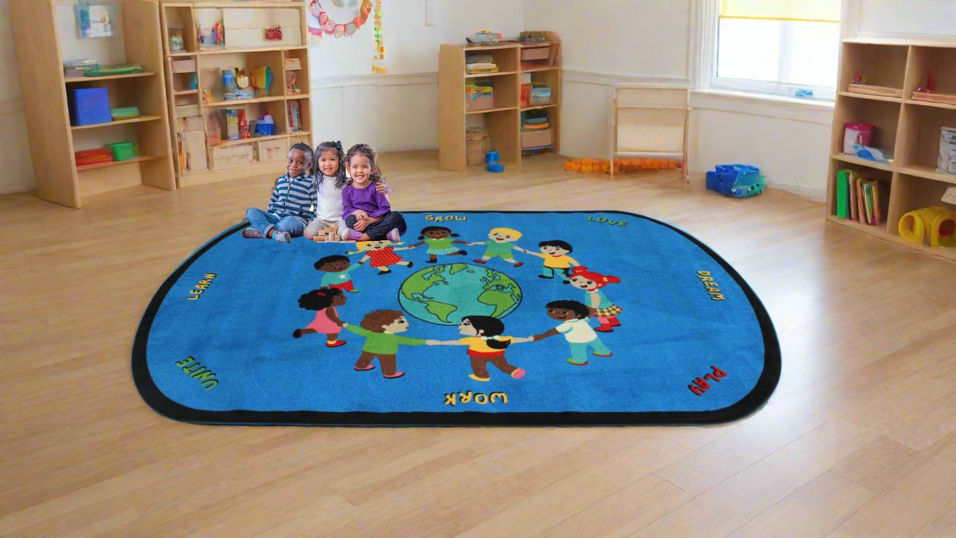 Better Together Multi Cultural Diversity Classroom Area Rug 6' x 9 ...
