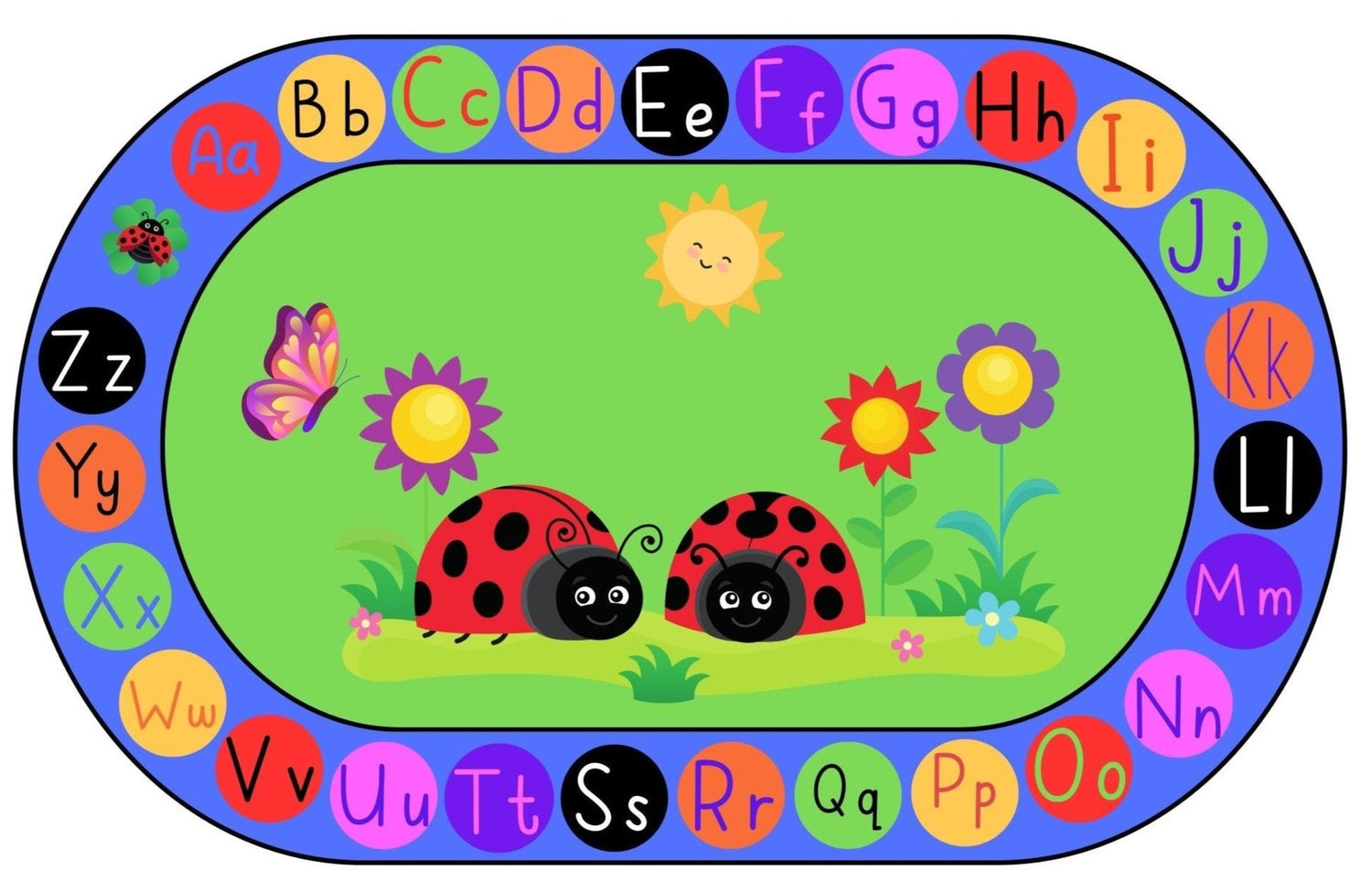 Lady Bugs Alphabet Rug