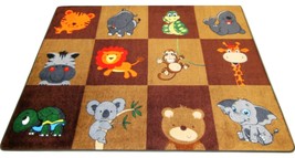 My Zoo Baby - Earth Tone Daycare/Preschool Area Rug