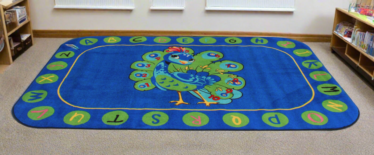 Proud to Learn - Peacock Classroom Area Rug 6'x9' – Kids Rug World