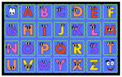 ABC, What Do You See Educational Classroom Area Rug 12' x 7'6"  H2679
