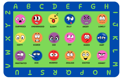 How Are You Feeling Educational Classroom Area Rug 6' x 9' H2665