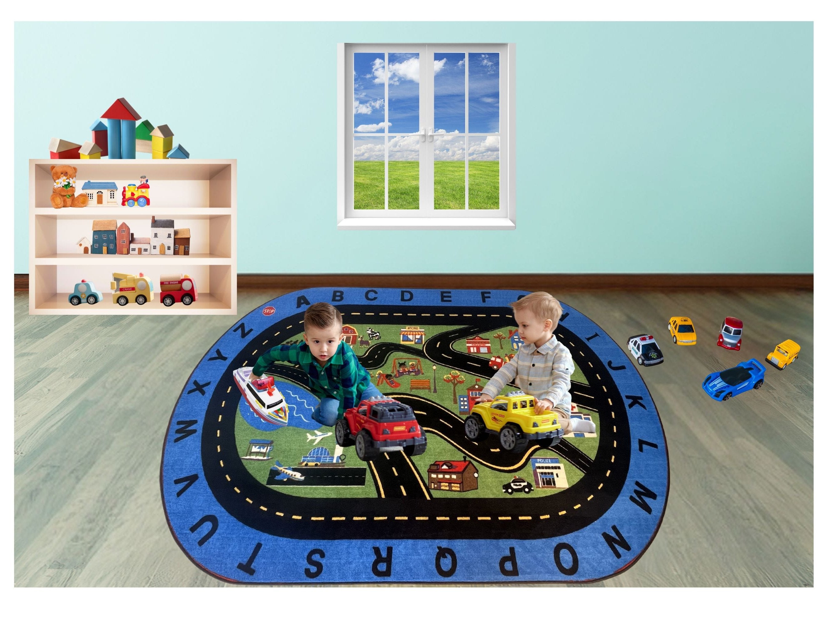 Interactive Sand Rug Educational Classroom Rugs - Interactive Learning Rugs | Kids Rug World