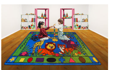 Jungle Selfie Classroom Area Rug 6' x 9'