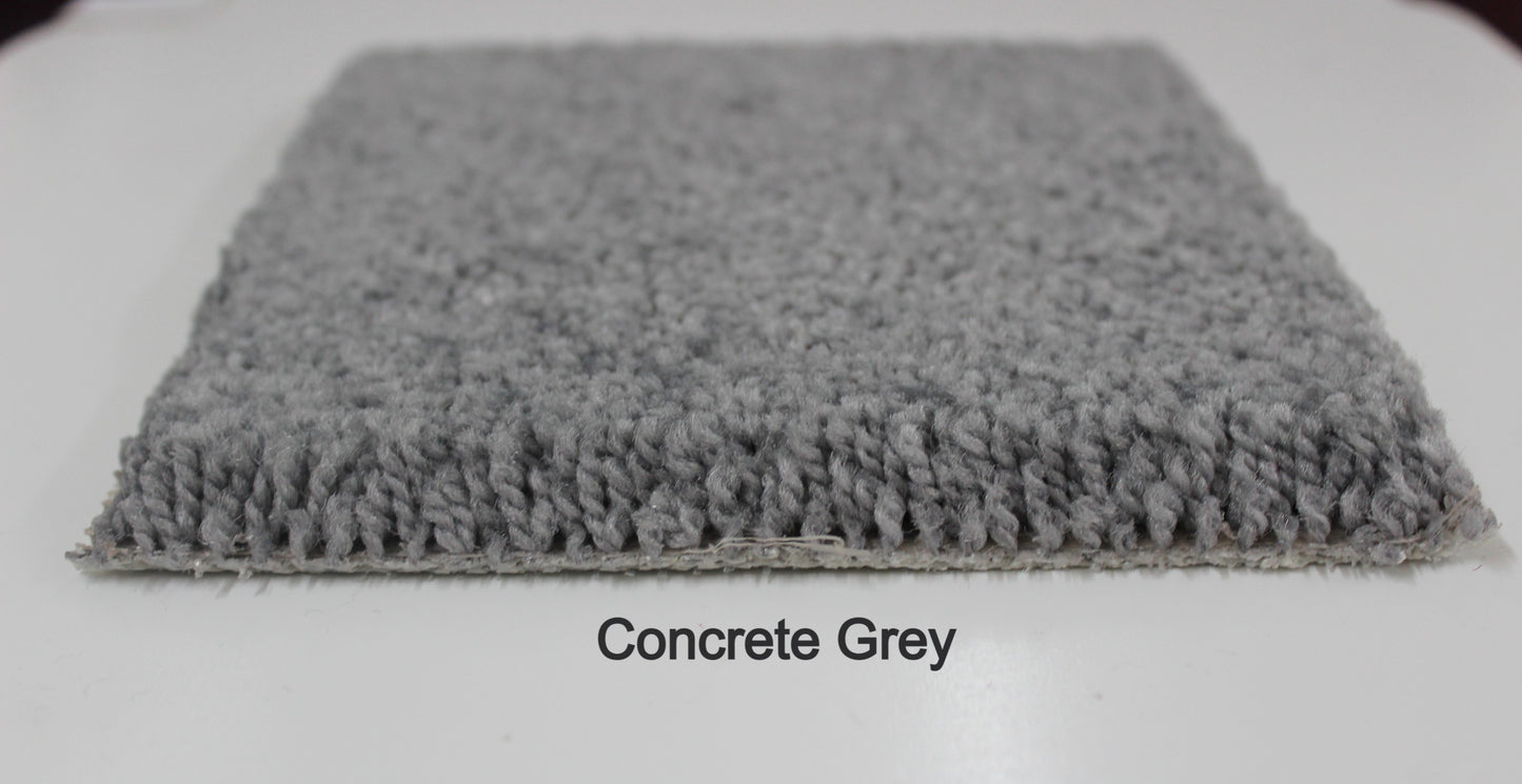 Concrete Grey Area Rug sample sideview
