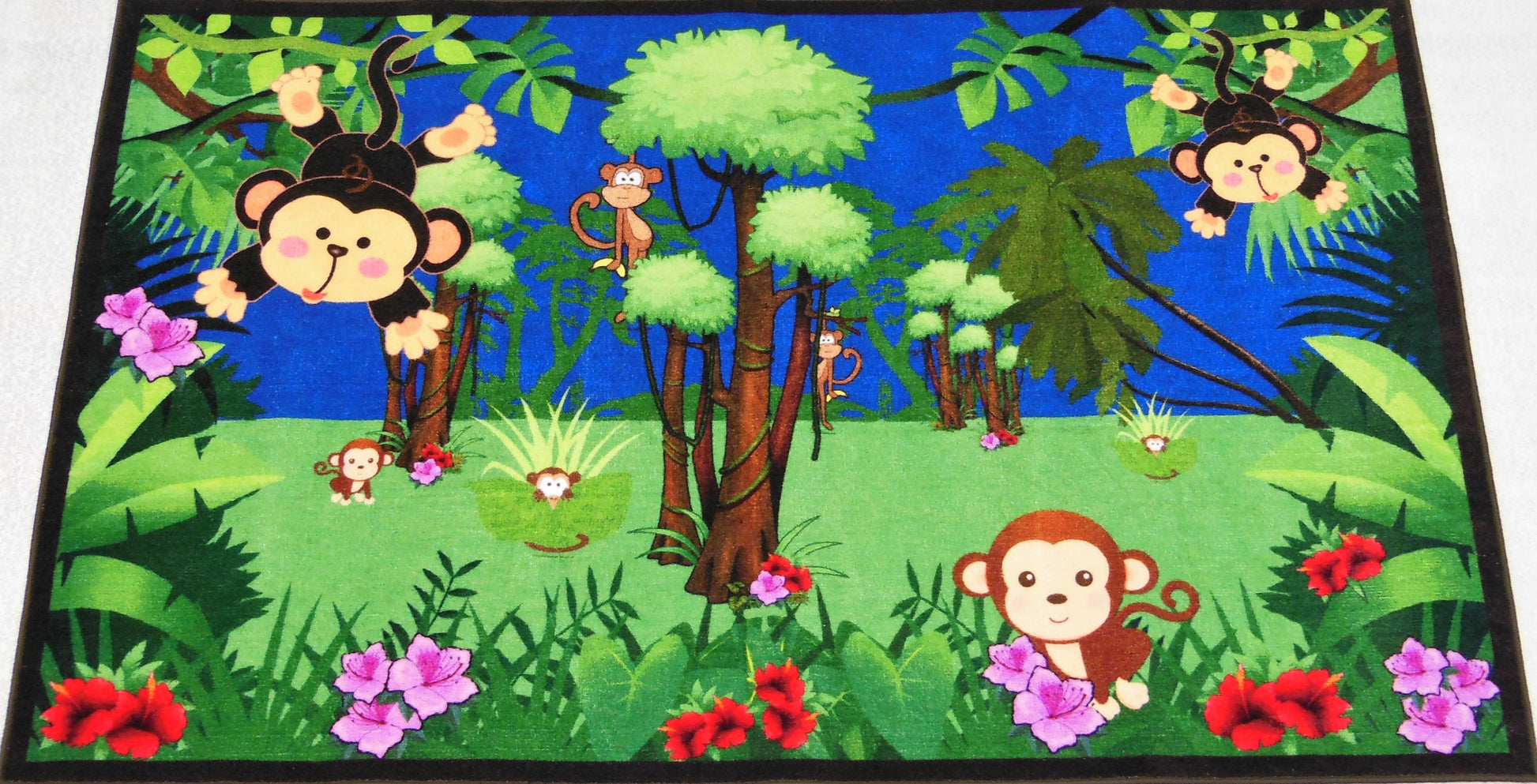 Monkeying Around Daycare/Preschool Area Rug side view