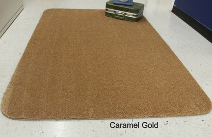 Caramel Gold Area Rug on tile floor