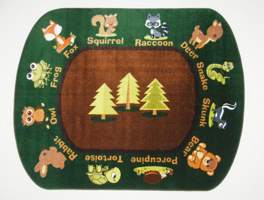 Baby Forest Classroom Seating Area Rug