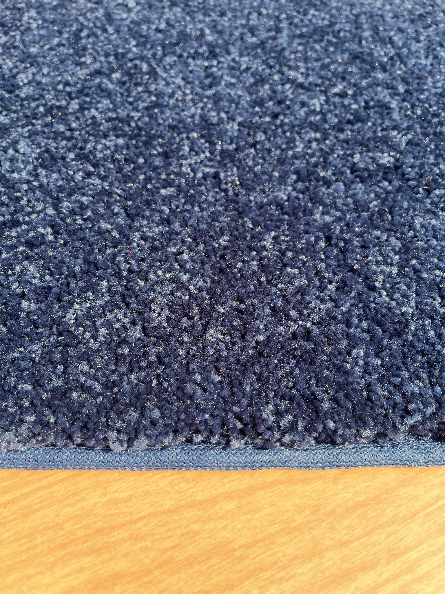 Darkest Navy Blue Area Rug sideview