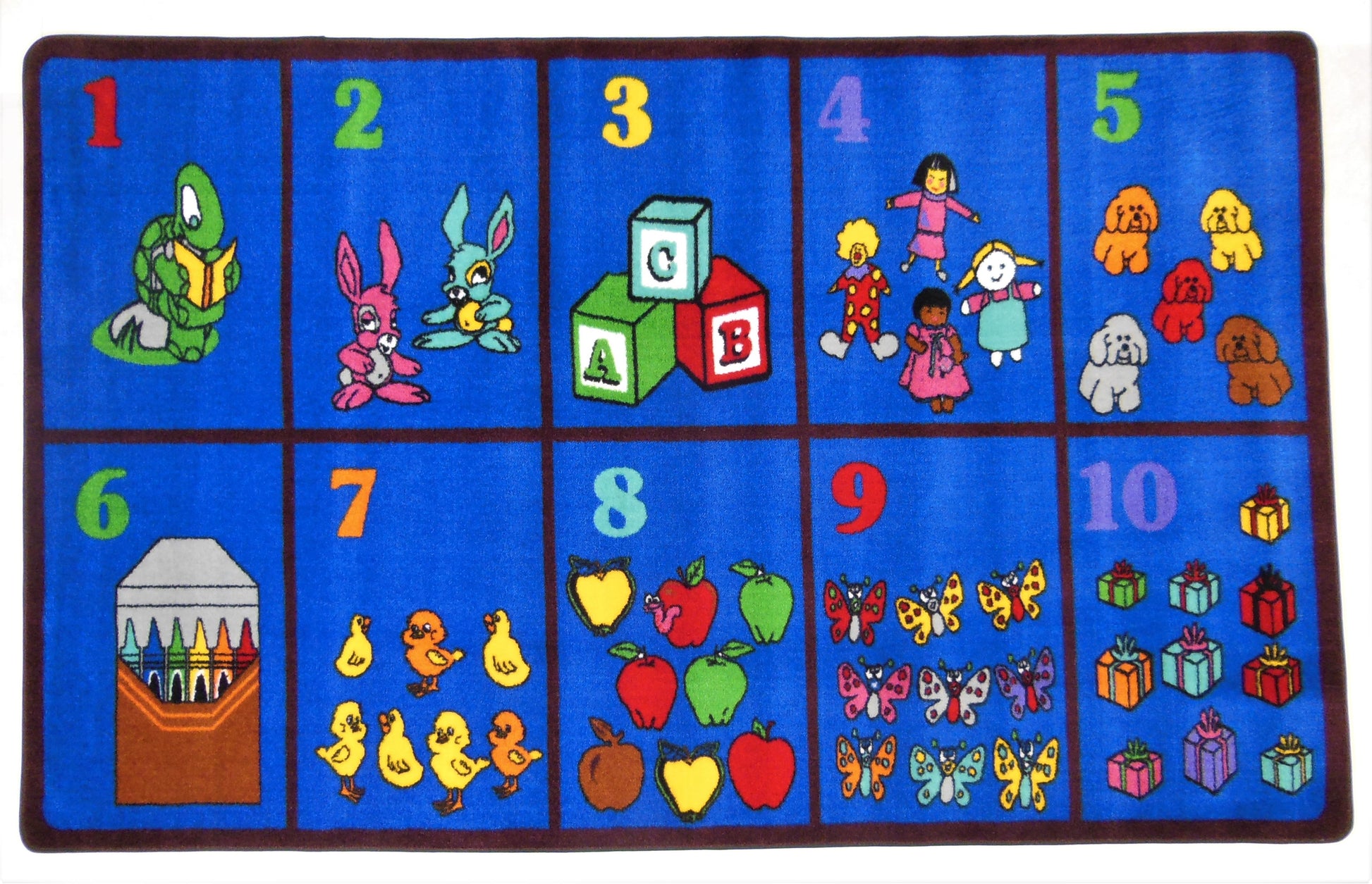 Count With Me Classroom Seating Area Rug
