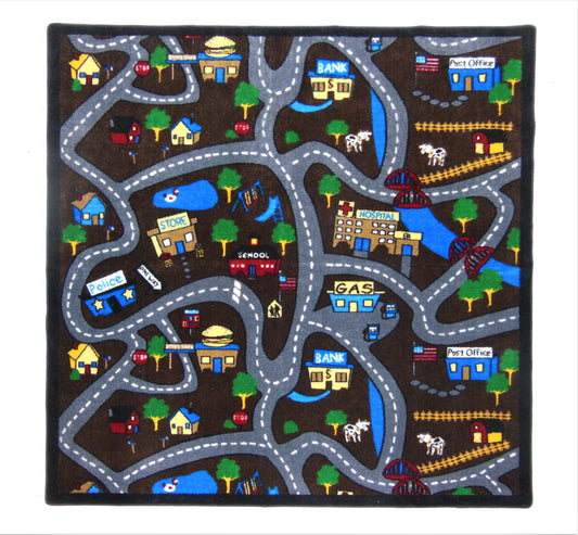 Country Roads Play Classroom Seating Area Rug