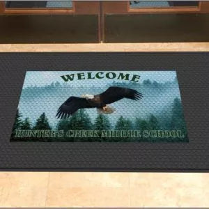 Scraper Boss Entry Mat with eagle flying