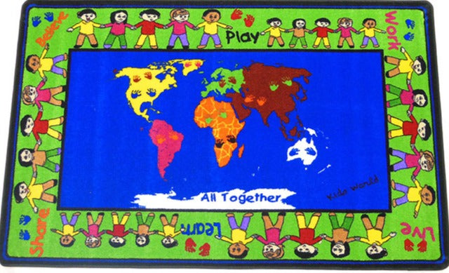 All Together Classroom Seating Area Rug