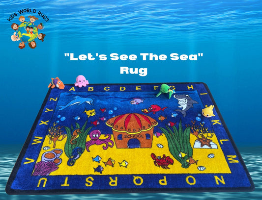 See the Sea Educational Classroom Area Rug underwater
